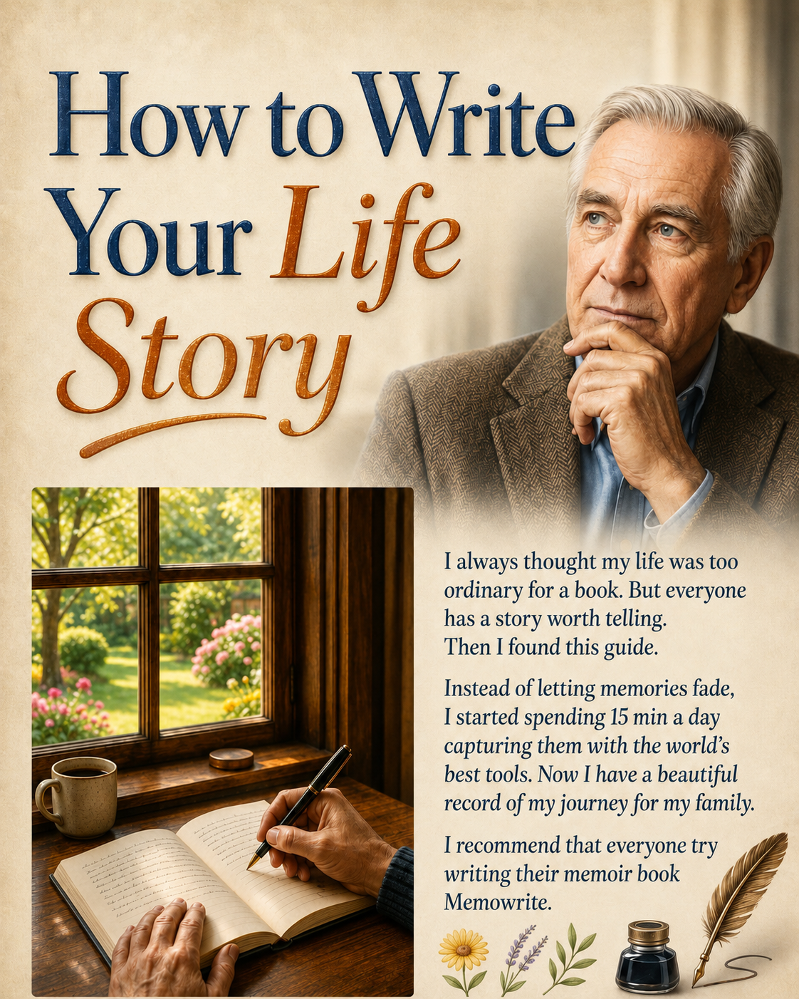 Memowrite Facebook ad