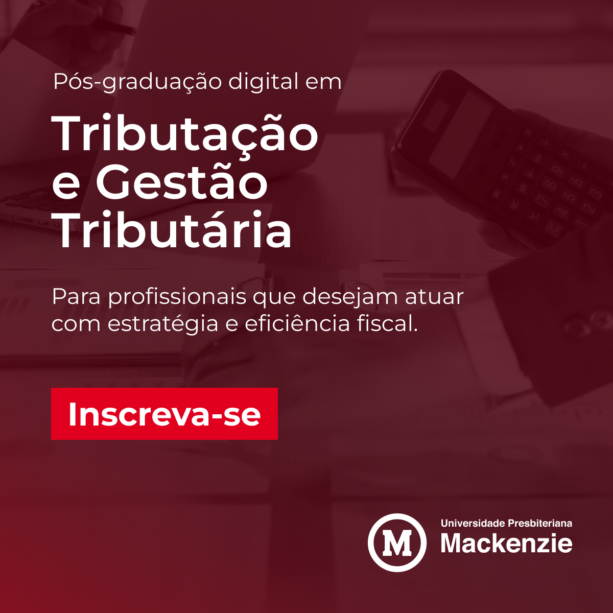 Pós Digital Mackenzie Facebook ad: Invista no seu crescimento e avance na carreira.