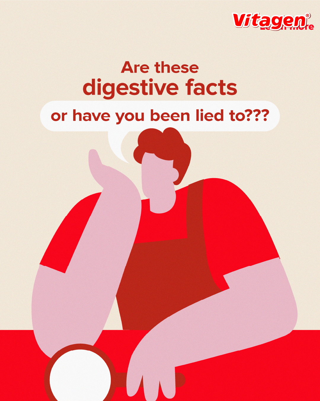 VITAGEN Malaysia Facebook ad: Not everything you've heard about digestive health is…