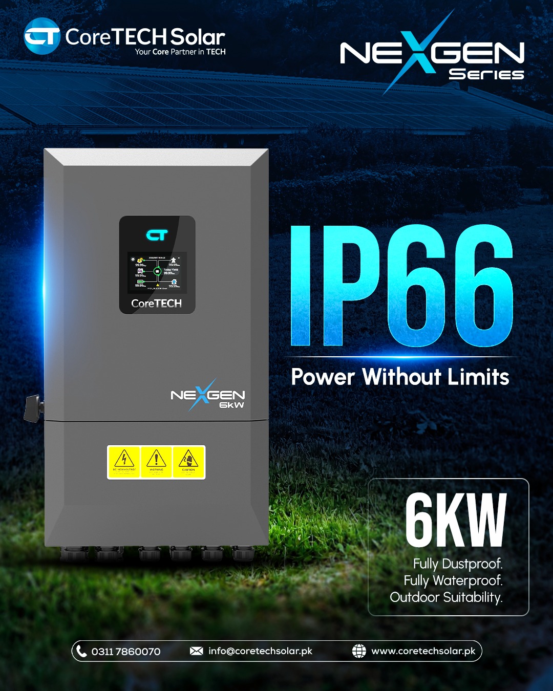 CoreTech Solar Facebook ad: Not every inverter is built to survive extreme…