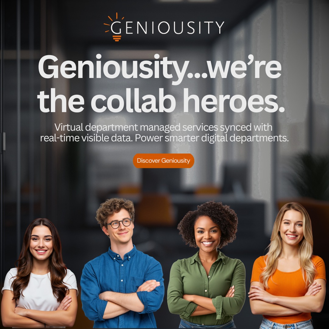 geniousityusa Facebook ad: Need a full department to grow your business?