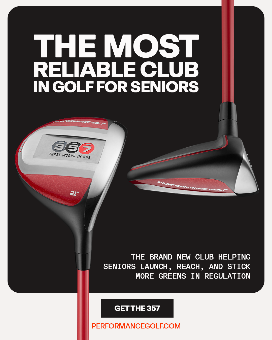 Performance Golf Facebook ad