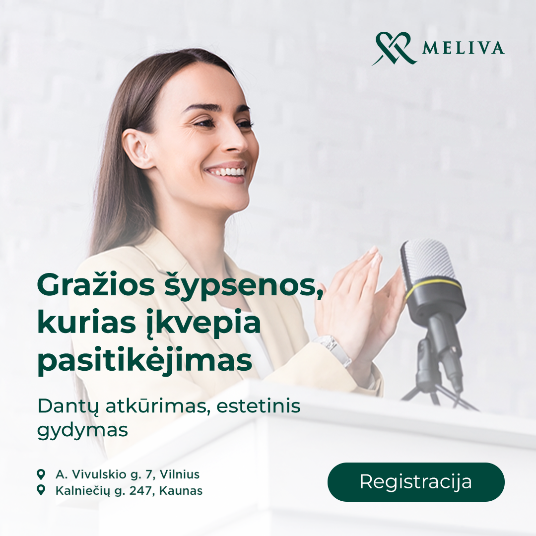 Meliva VIC odontologijos klinikos Facebook ad: Dantų atkūrimas, estetinis gydymas