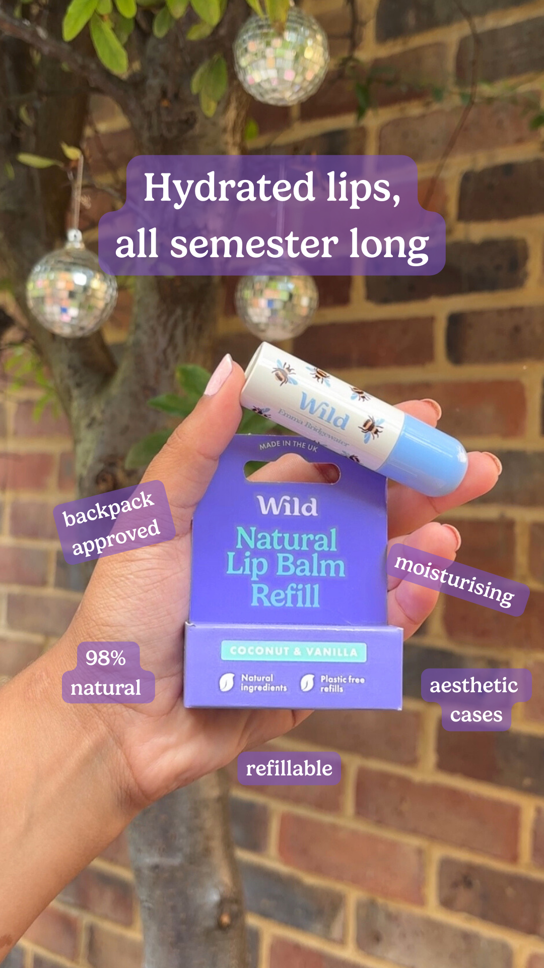 Wild Facebook ad: Say goodbye to dry with our revolutionary lip balm.