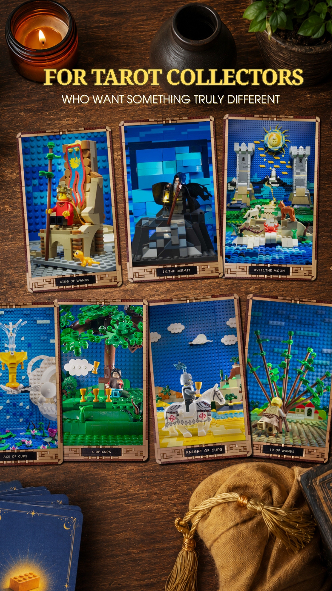 Bricks of Fate Facebook ad: A tarot deck unlike anything you own