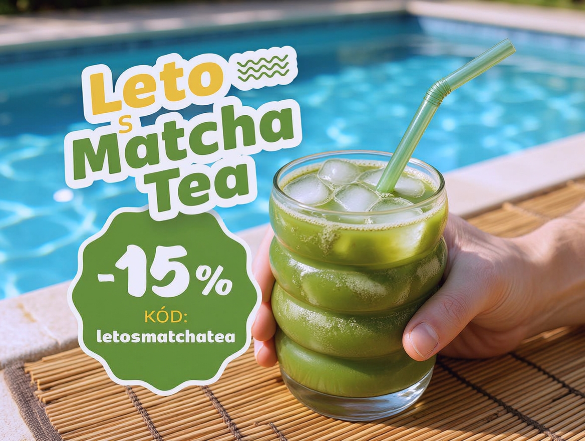 MatchaTea.sk Facebook ad: 15 % zľava na celý sortiment