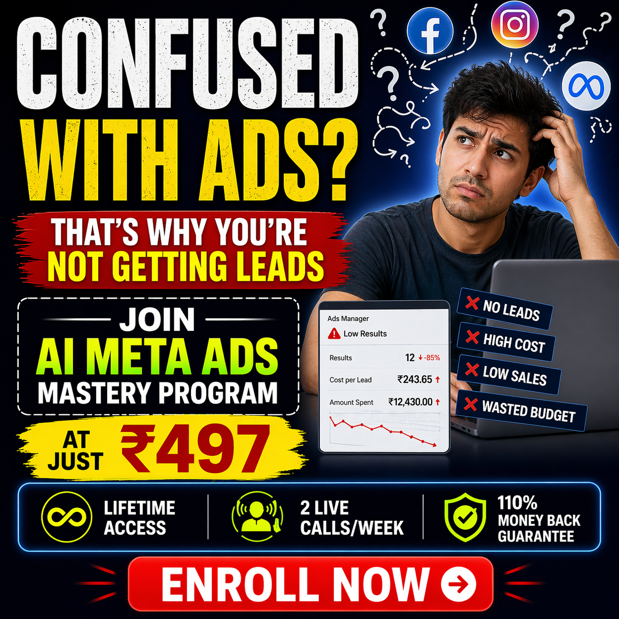 GrowthShastra Facebook ad: Launch Your First Meta Ad & Start Getting Sales in 7 Days