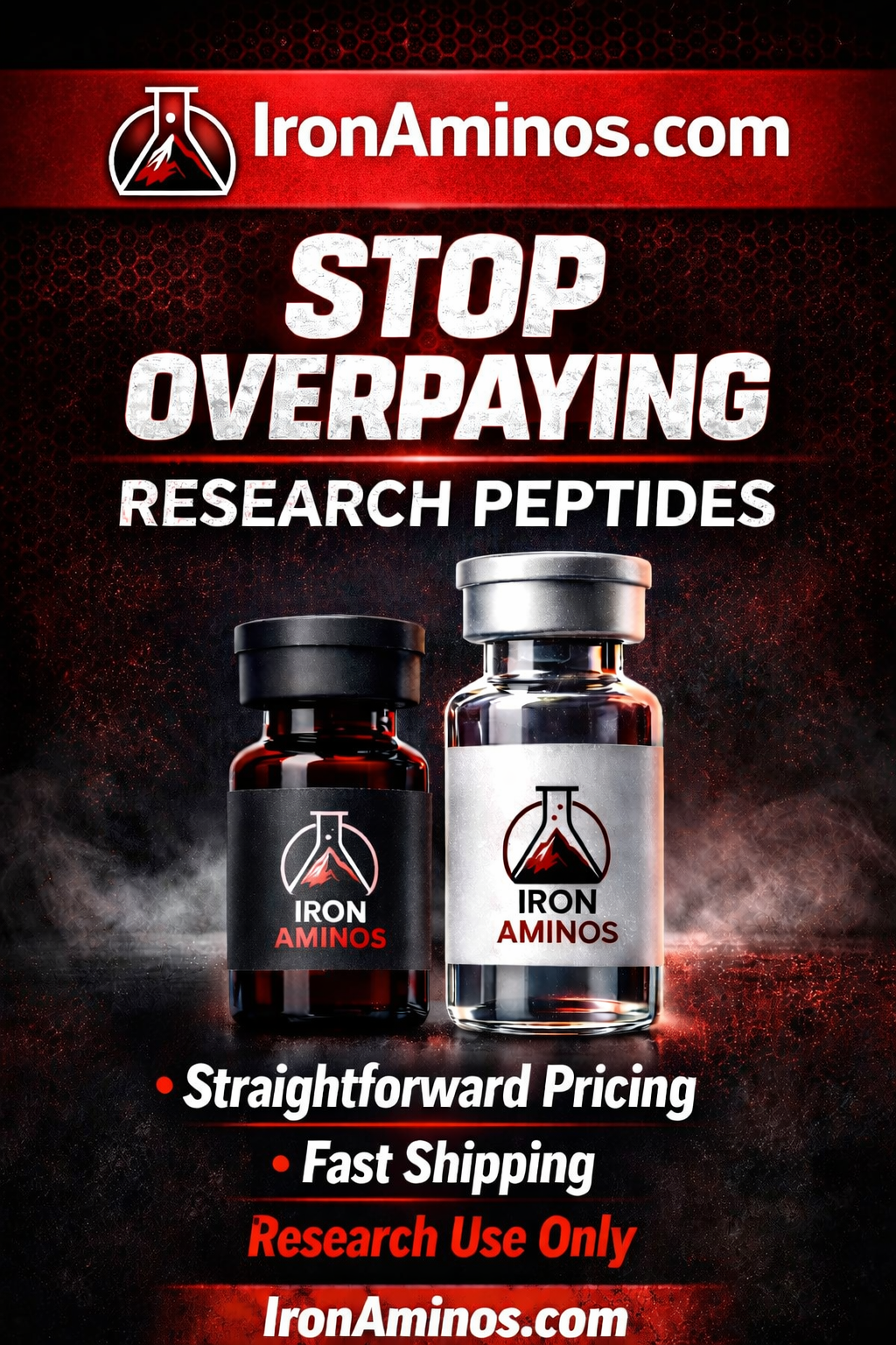 IronAminos.com Facebook ad from Feb 22, 2026