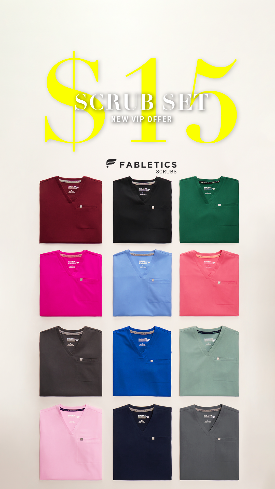 Fabletics Scrubs Facebook ad