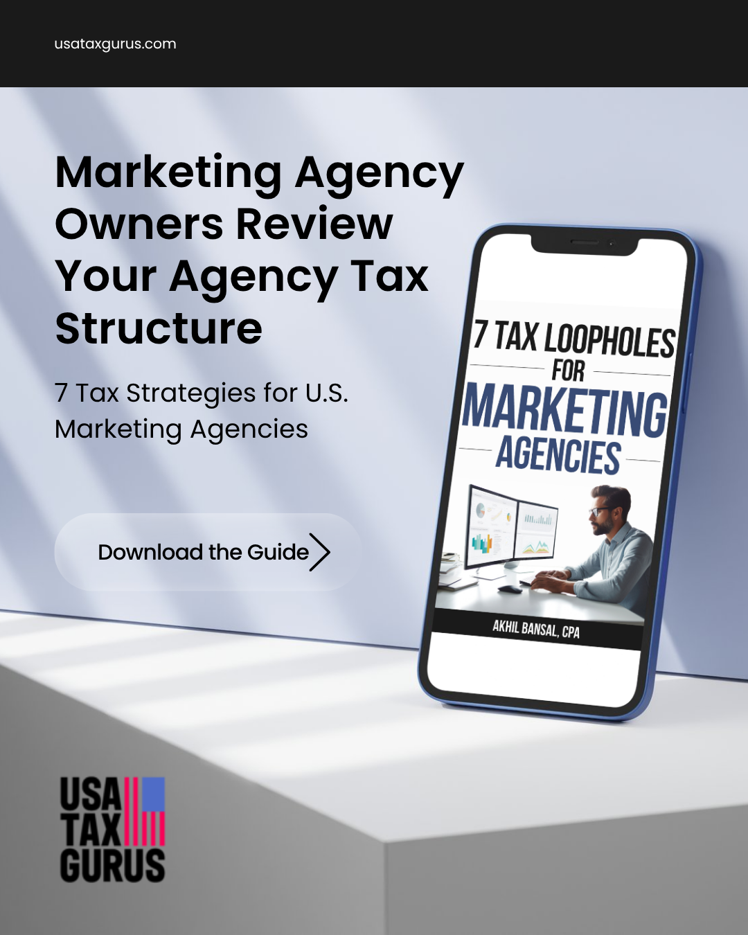 USA Tax Gurus Facebook ad from Mar 28, 2026