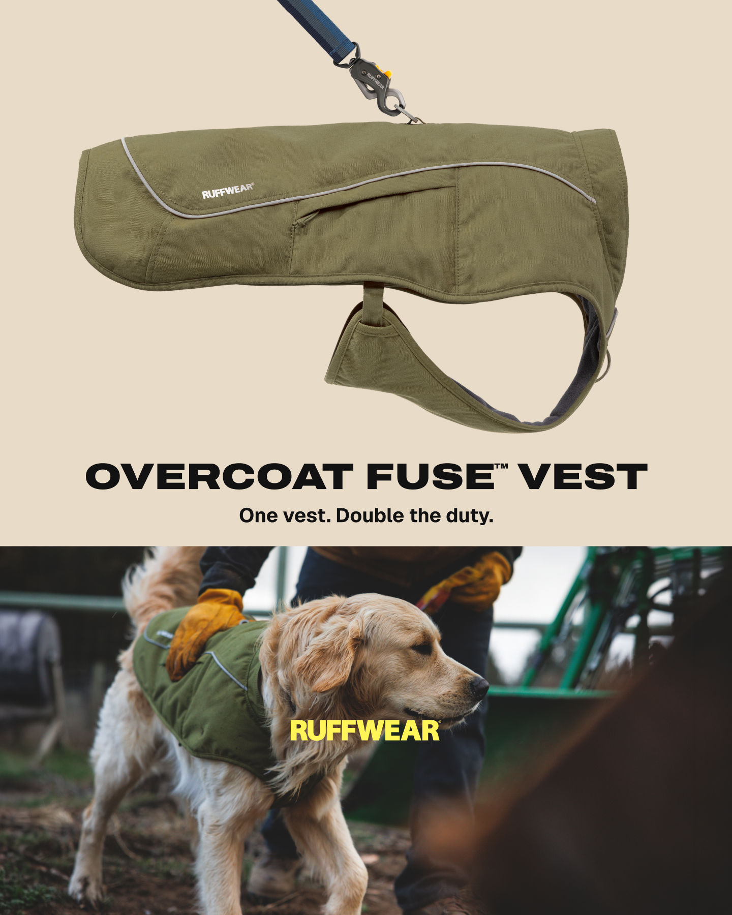 Ruffwear Facebook ad: The Overcoat Fuse Vest