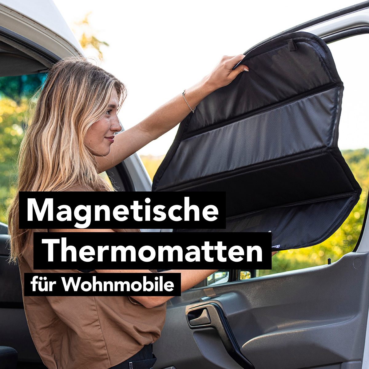 BohemianVan Facebook ad: Magnetische Thermomatten für die Fenster Deines…