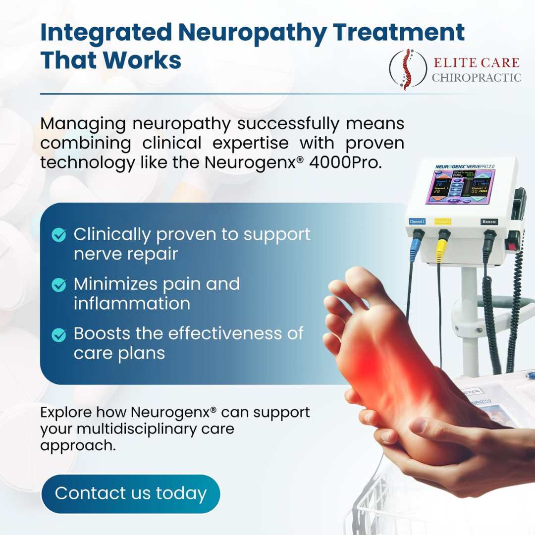 Elite Care Chiropractic Facebook ad: Living with numbness, burning, tingling, or nerve pain…