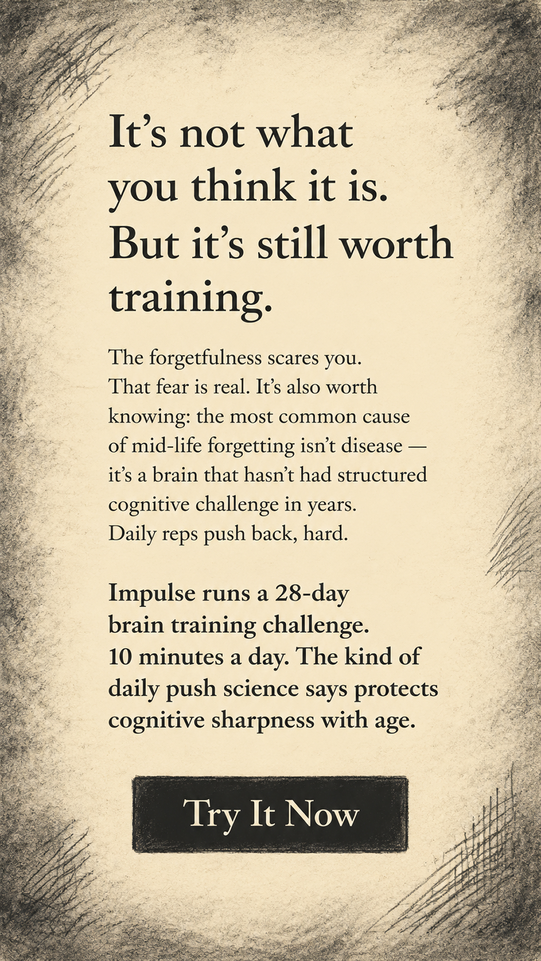 Impulse: Brain Training & Self-Discovery Facebook ad