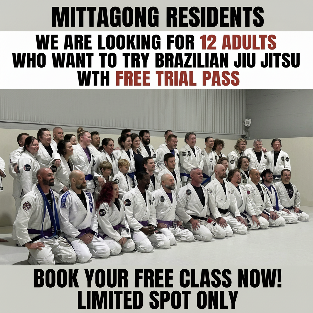 Pure Jiu Jitsu Southern Highlands Facebook ad: FREE BJJ Class For ADULTS