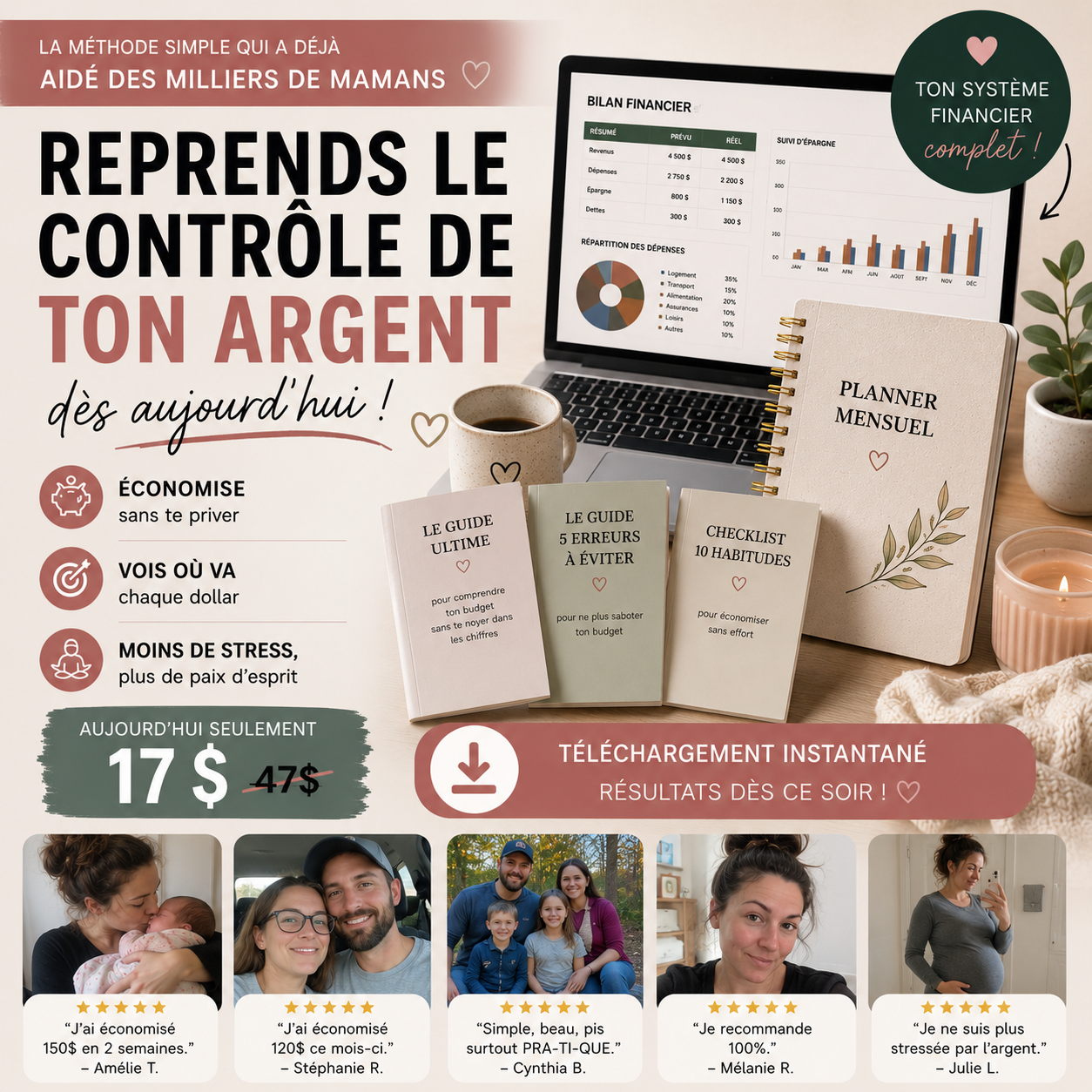 Budget Familial Facile Facebook ad: Fini le stress d'argent