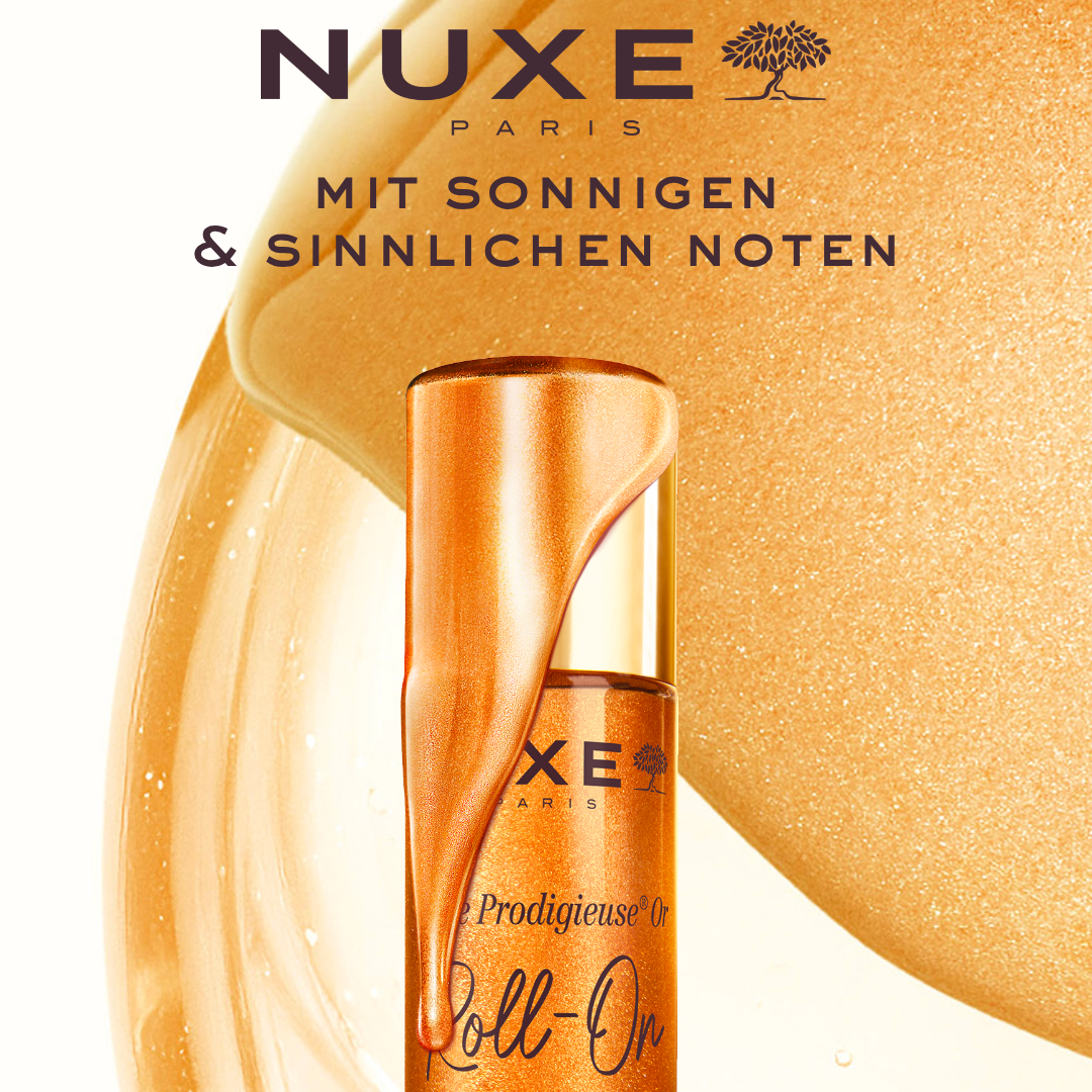 NUXE Facebook ad: Dein Lieblingsöl ab jetzt im Roll-On Format, pflegend…