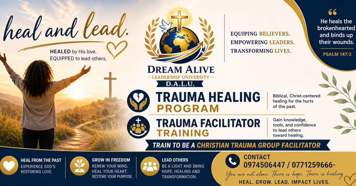 Dream Alive Leadership University Facebook ad: TRAUMA HEALING PROGRAM