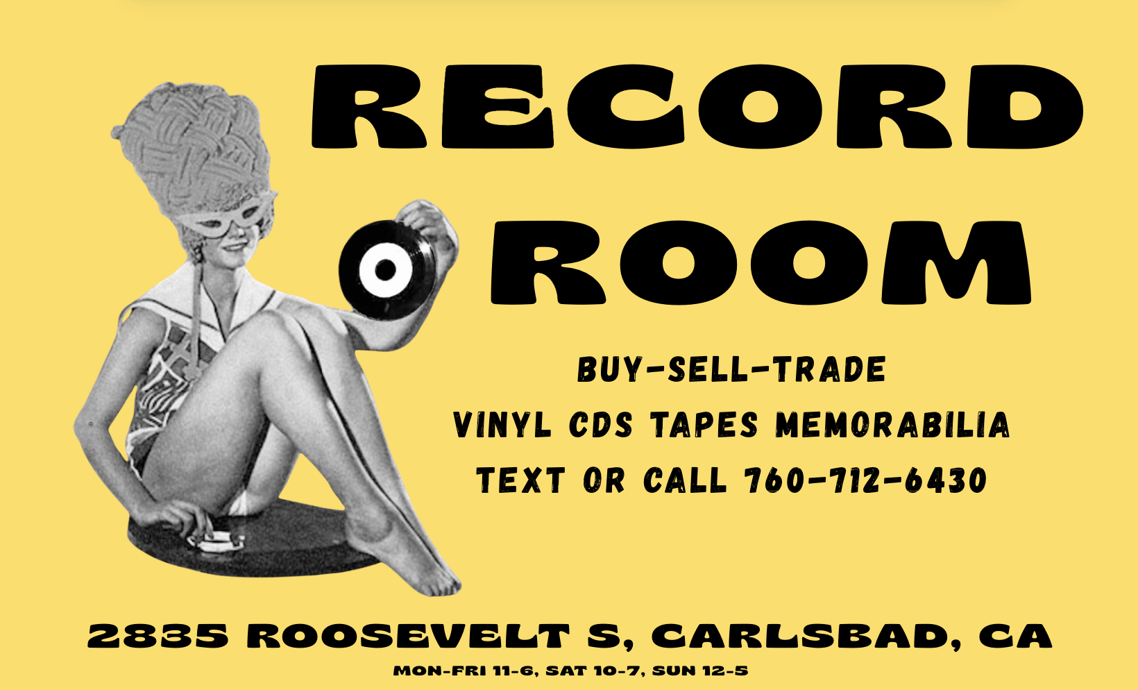 The Record Room Facebook ad: Record Room Carlsbad