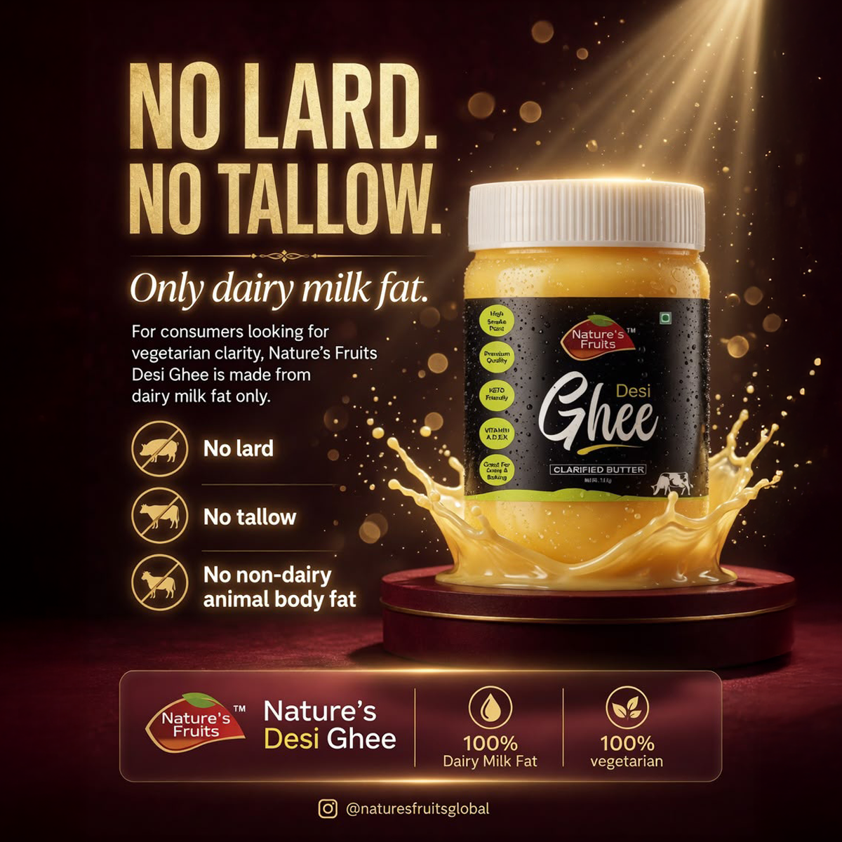 Nature's Fruits - A Singh Agritech Product Facebook ad: Don’t just say vegetarian.