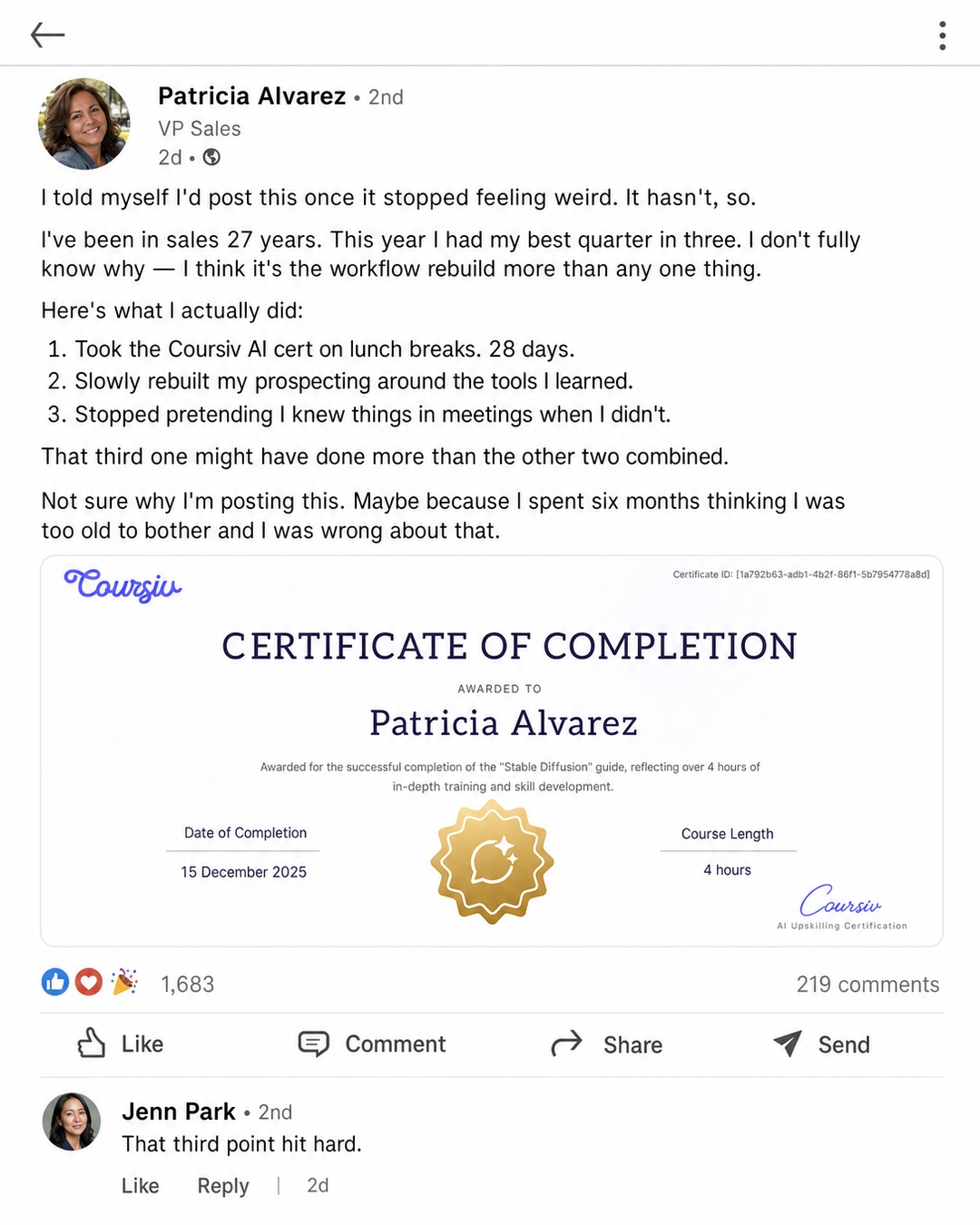 Emily Carter AI & Career Growth Facebook ad: Start Now