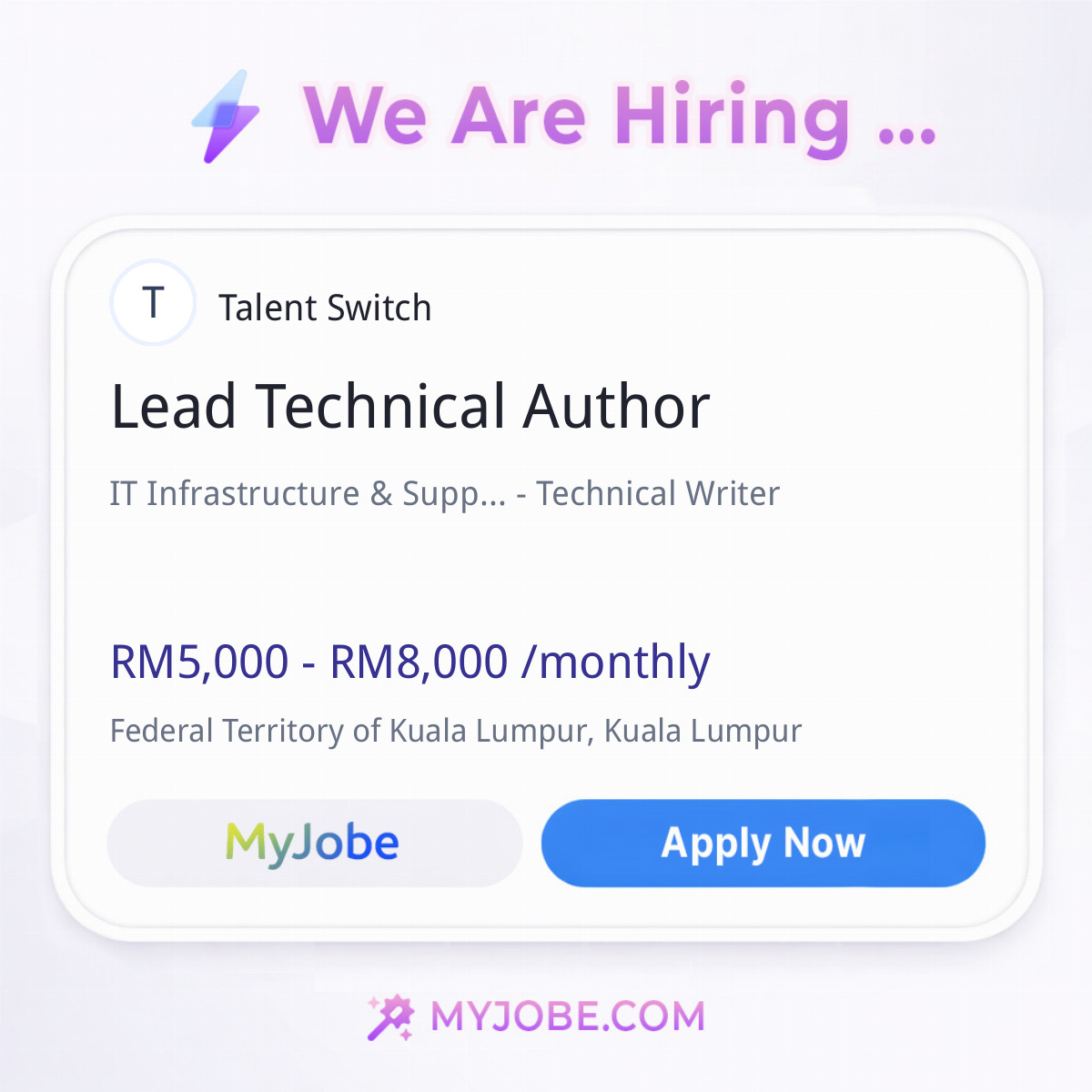 MyJobe Facebook ad