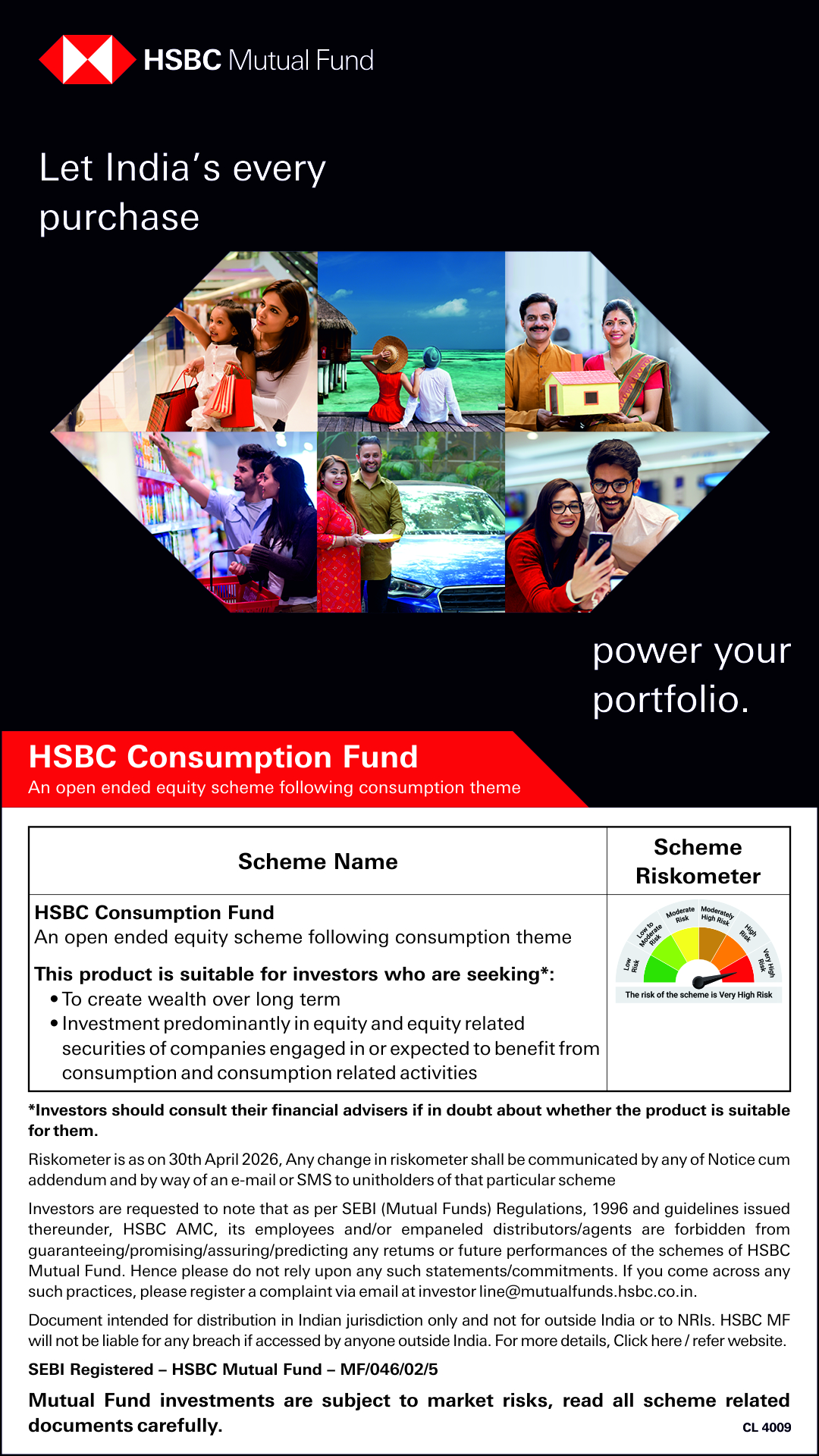 HSBC Mutual Fund India Facebook ad