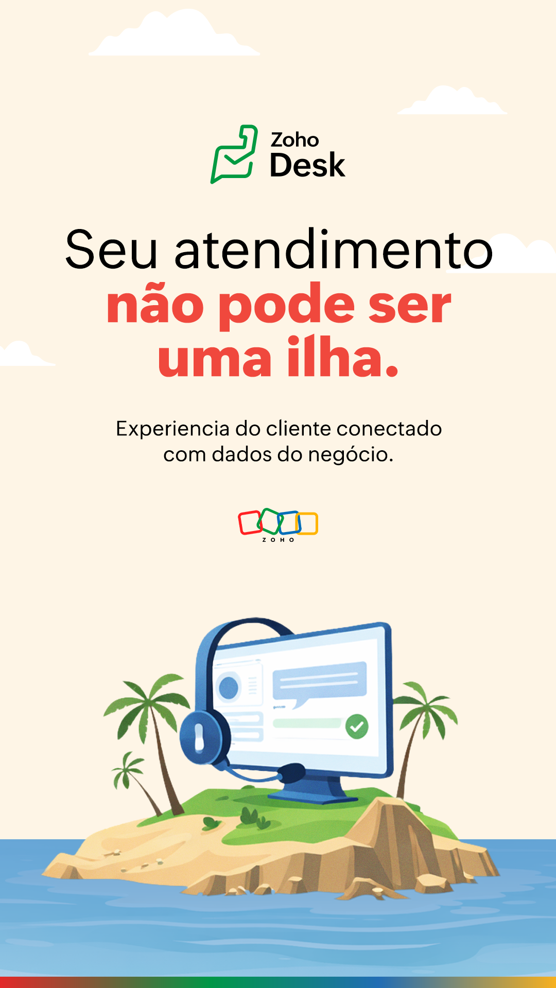 Zoho Brasil Facebook ad from May 20, 2026