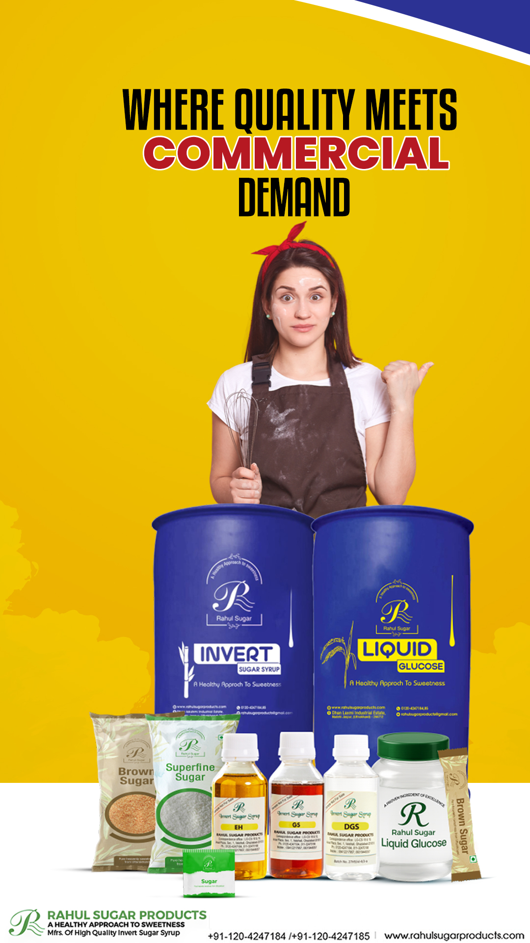 Rahul Sugar Products Facebook ad: ISO-Certified Quality for High-Performance Production