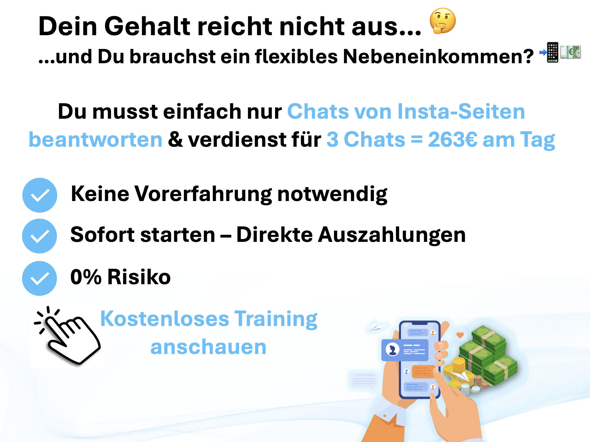 Copy & Chat Methode Facebook ad: Seriös mit Chatten Geld verdienen