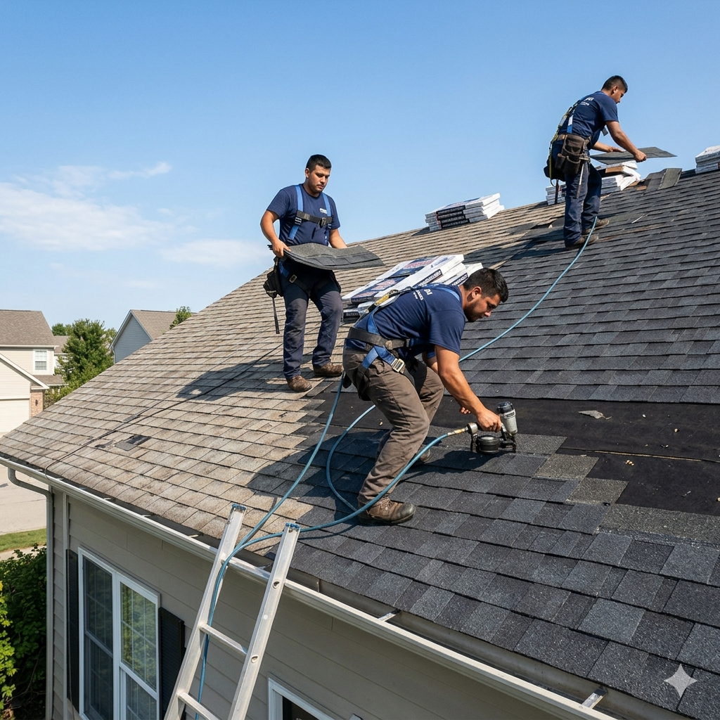 Roof Replacement Program Facebook ad: FREE Hail Damage Inspection