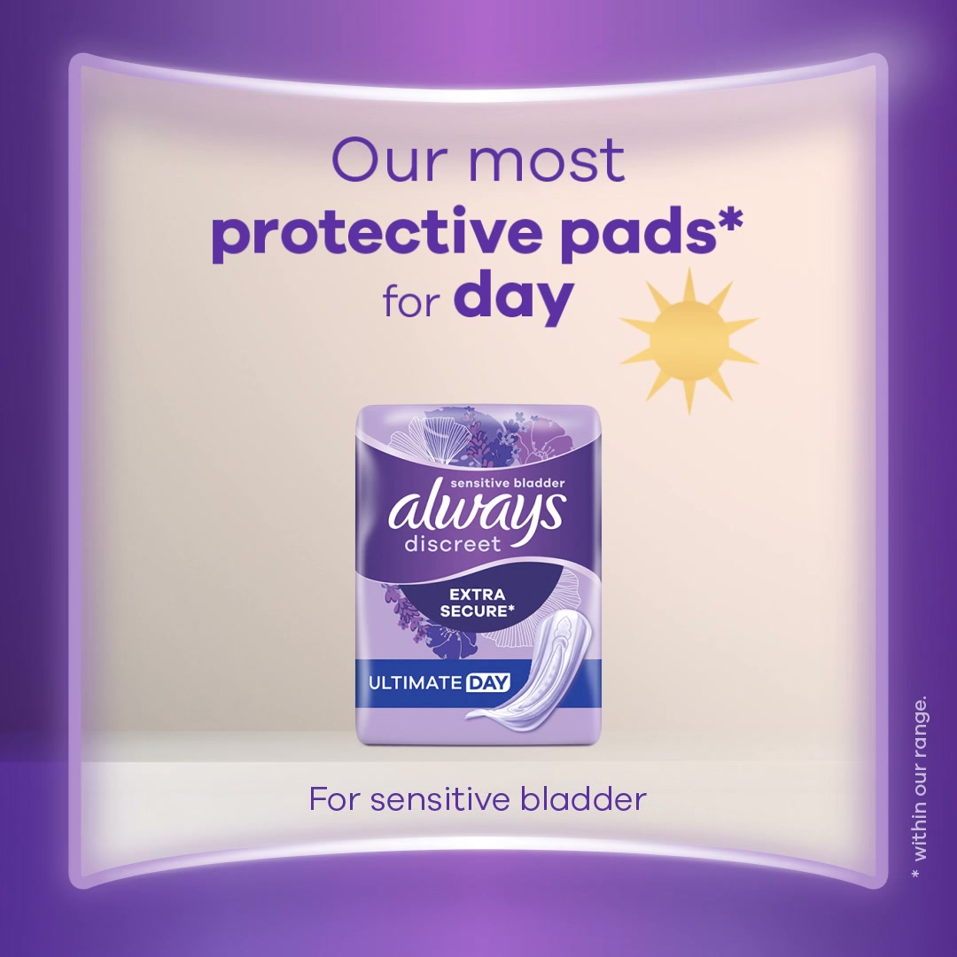 Always Discreet UK & Ireland Facebook ad from Aug 7, 2026