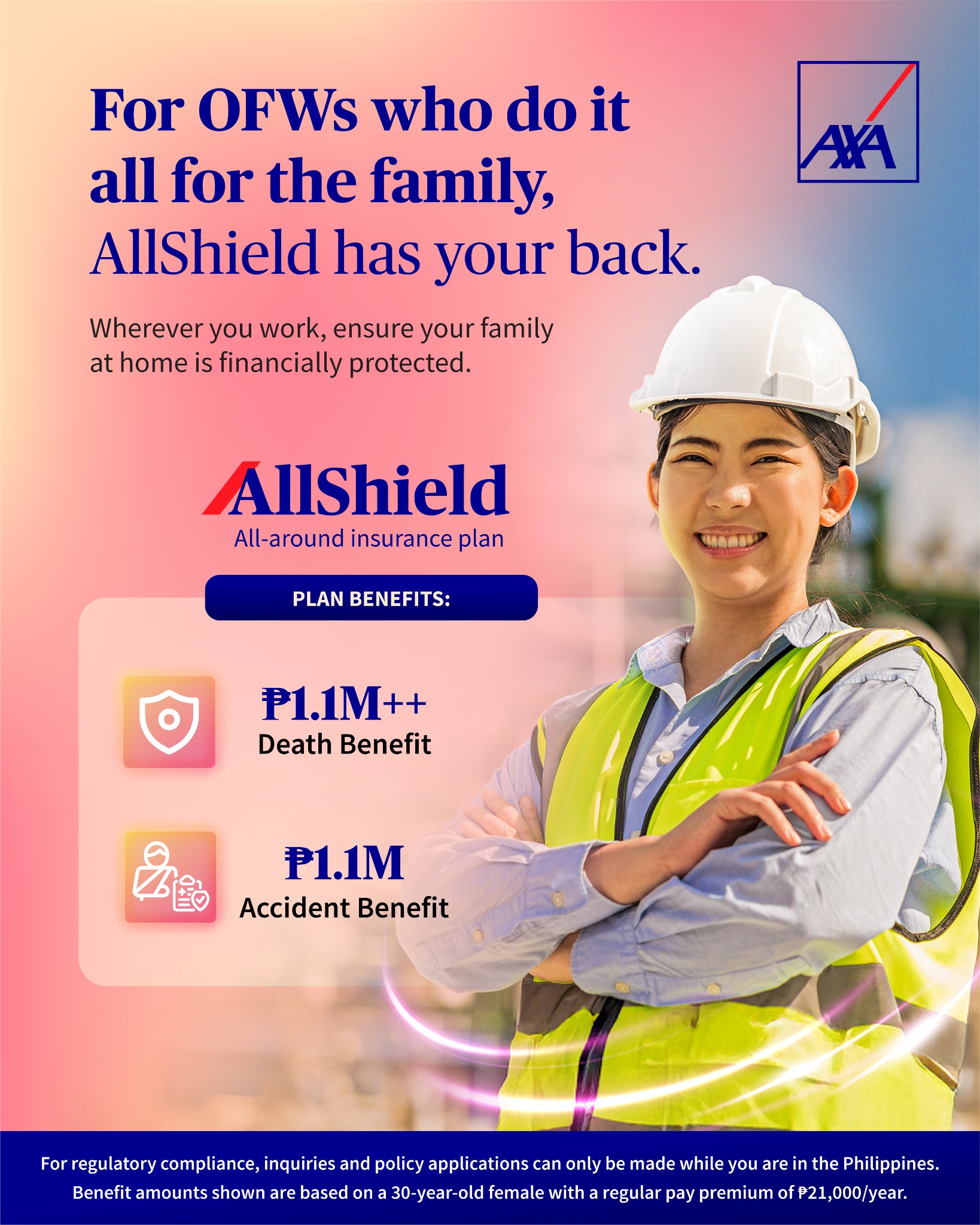 AXA Philippines Facebook ad: Insurance for OFW