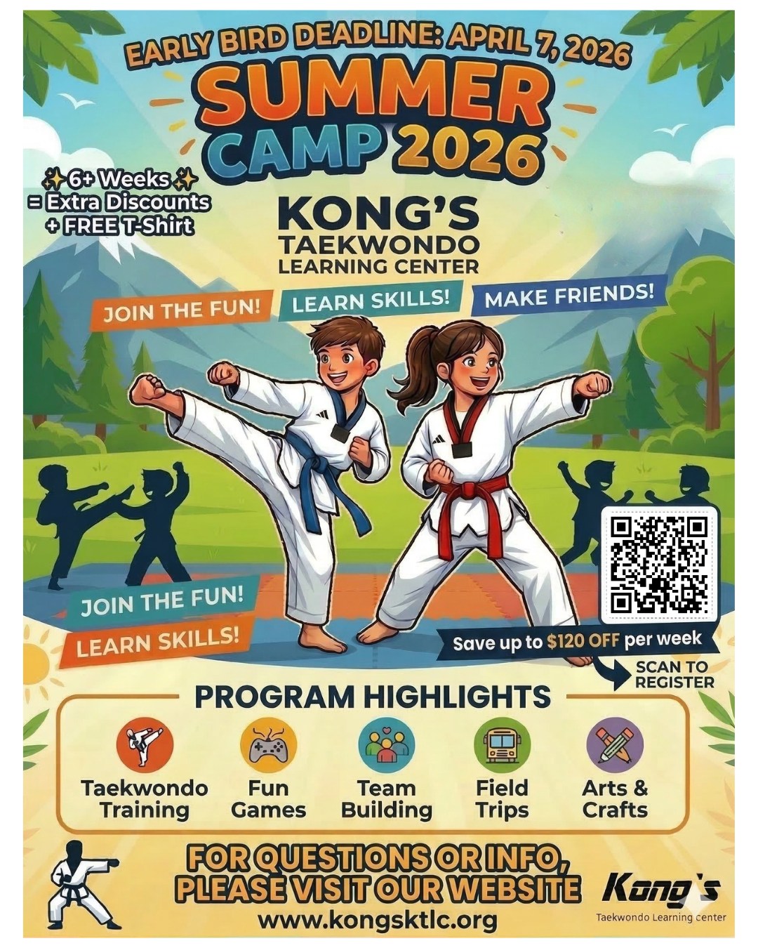 Kong's Taekwondo - Lorton Virginia Facebook ad: Clone of 2026 New-SR Summer Camp Registration Form