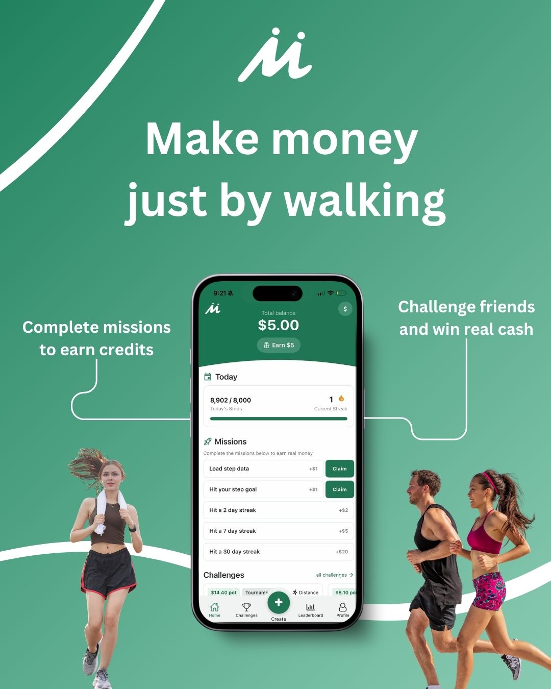 Motiv Facebook ad: Get Paid To Stay Active