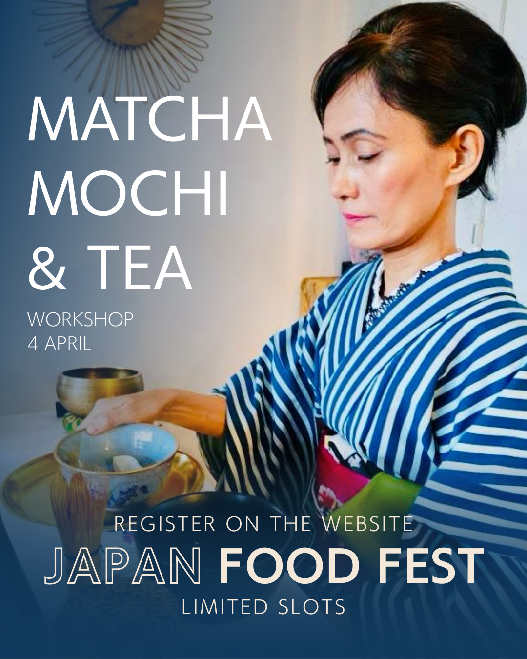 Japan Food Fest Facebook ad: Matcha & Mochi Workshop