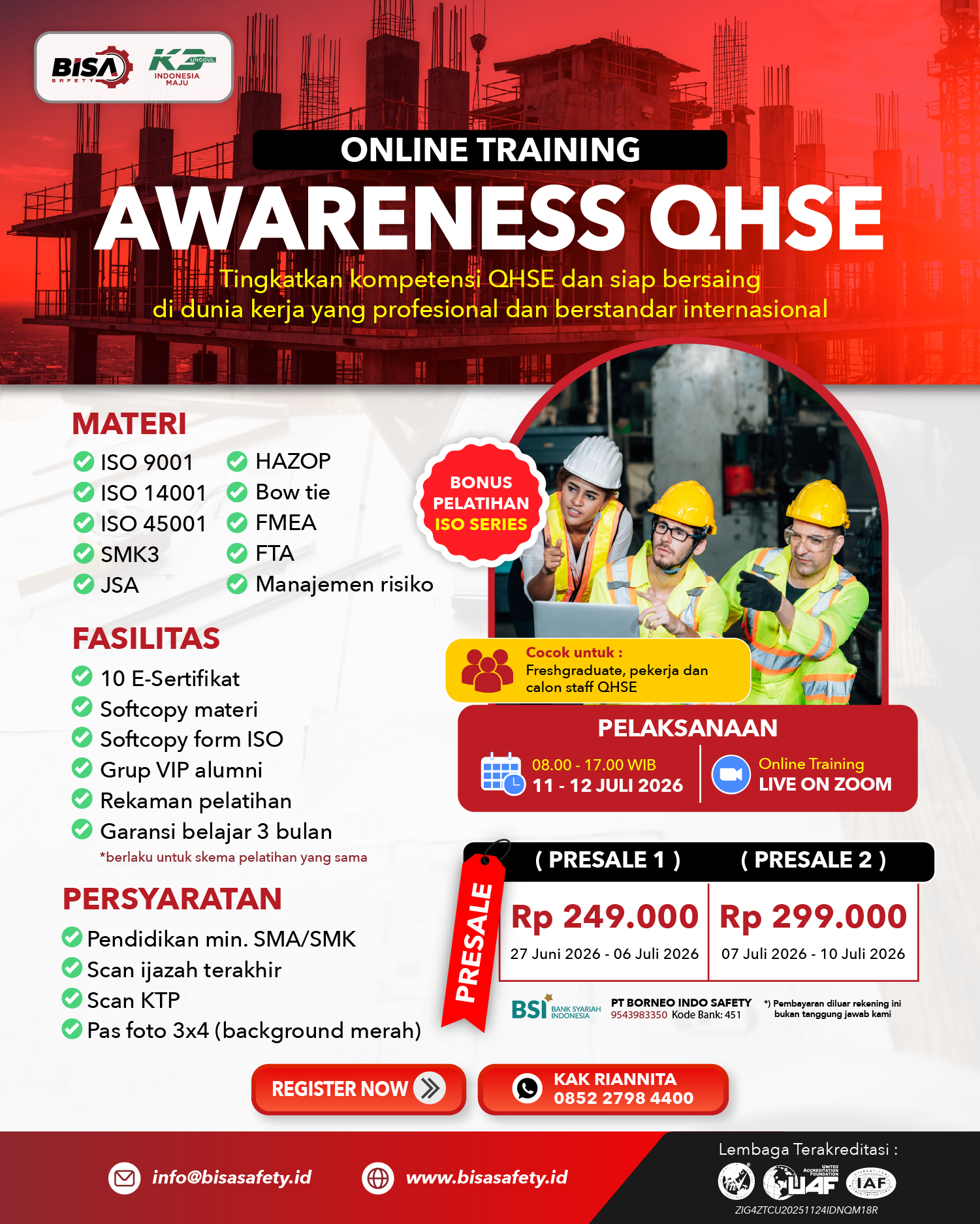 Seputar Katiga Facebook ad: Promo Awareness QHSE Cuma 249rb!