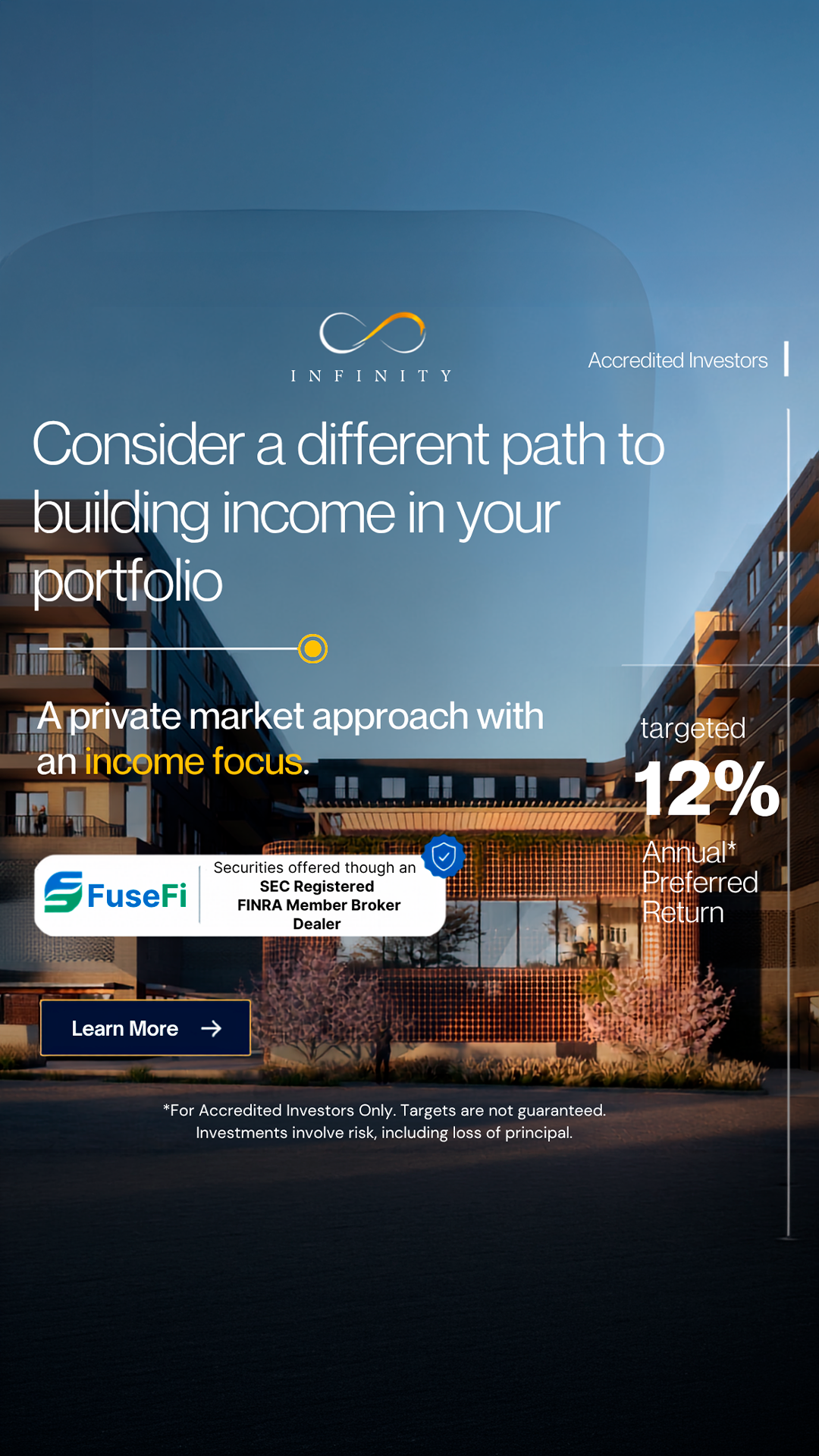 Infinity Income Strategy Facebook ad from Jul 14, 2026