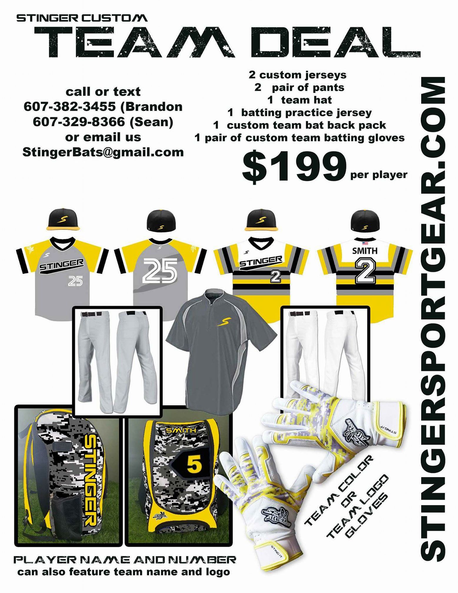 Stinger Sports Facebook ad: It's the Travel Ball uniform ordering season!
