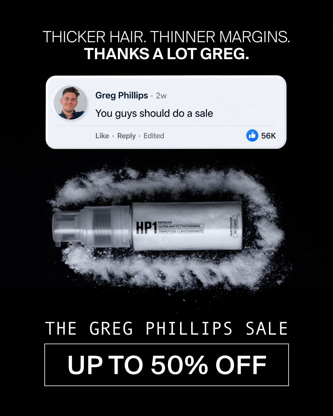 PATRICKS Facebook ad