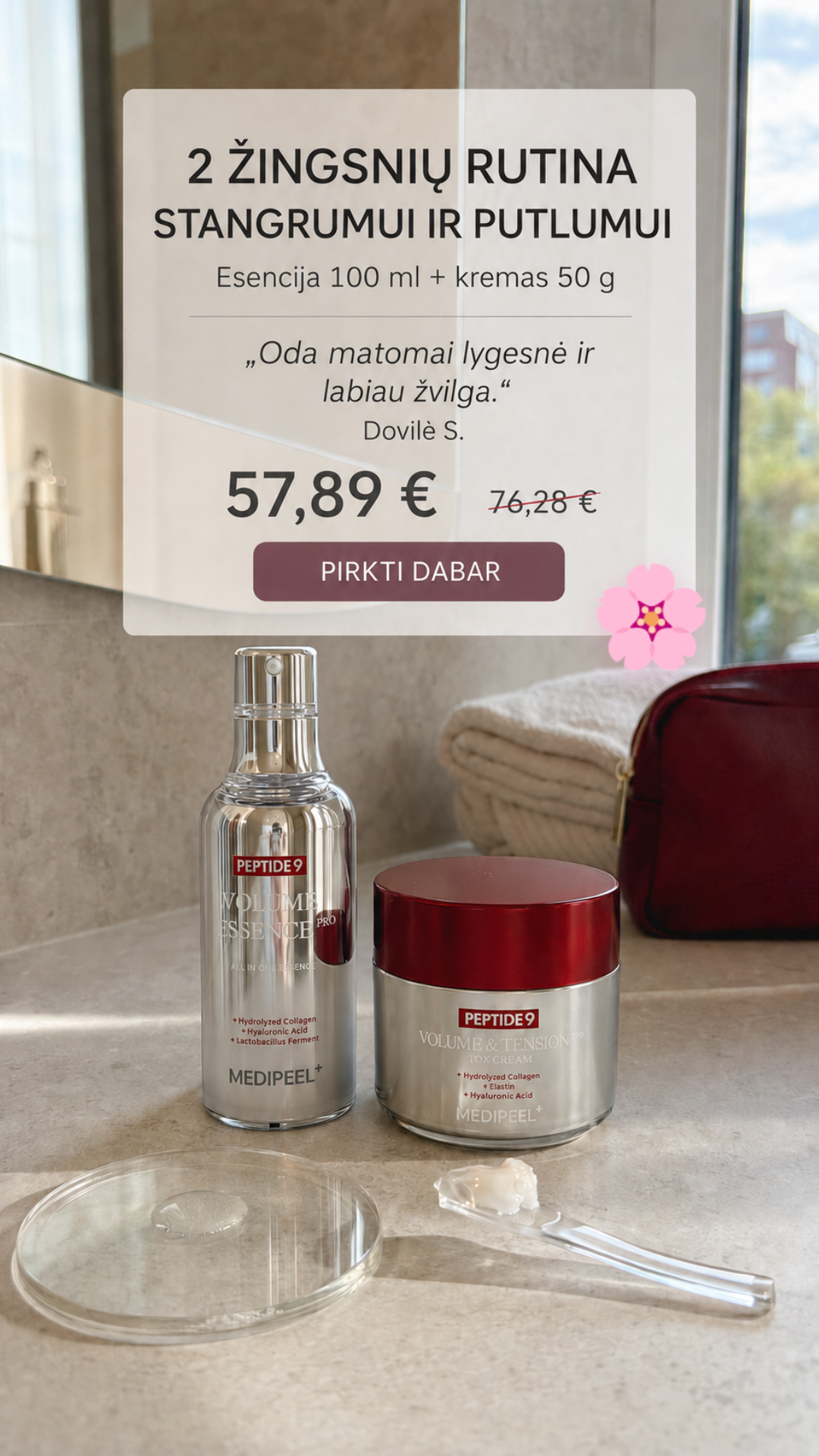 Asian Blossom korėjietiška kosmetika Facebook ad