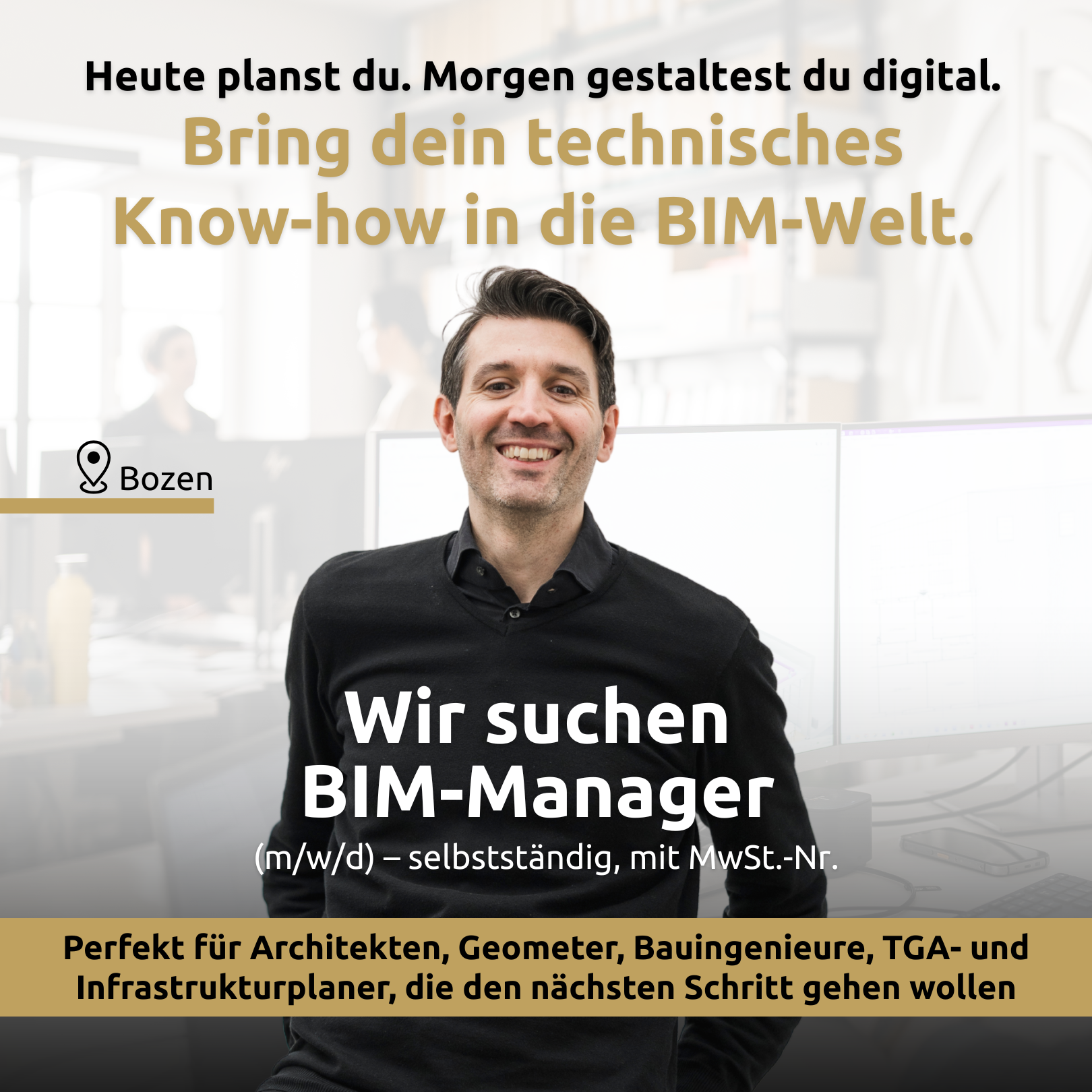 SOLARRAUM Facebook ad: Wir suchen BIM-Manager, selbstständig, mit MwSt.-Nr. (m/w/d)