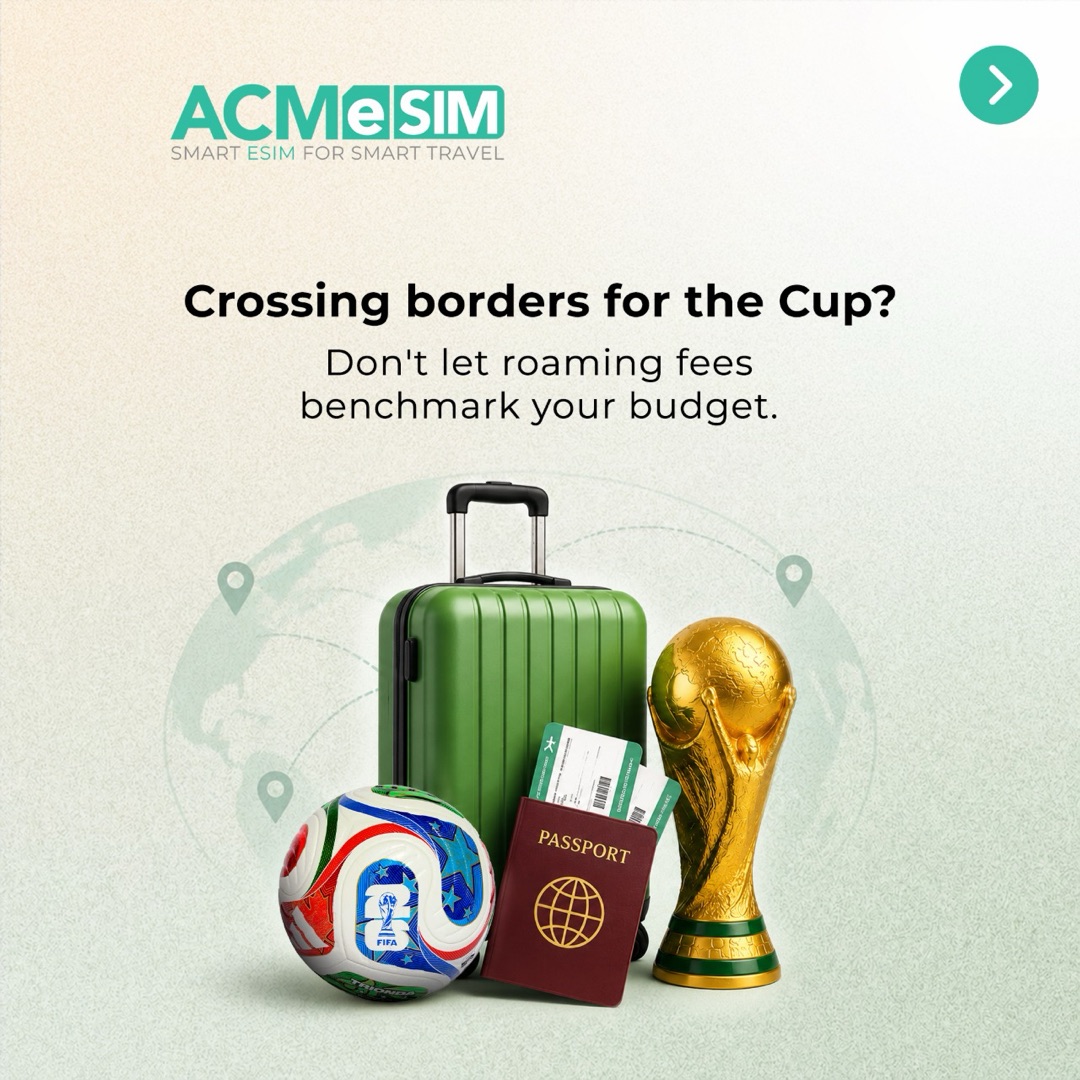 ACMeSIM Facebook ad: Traveling for FIFA 2026?