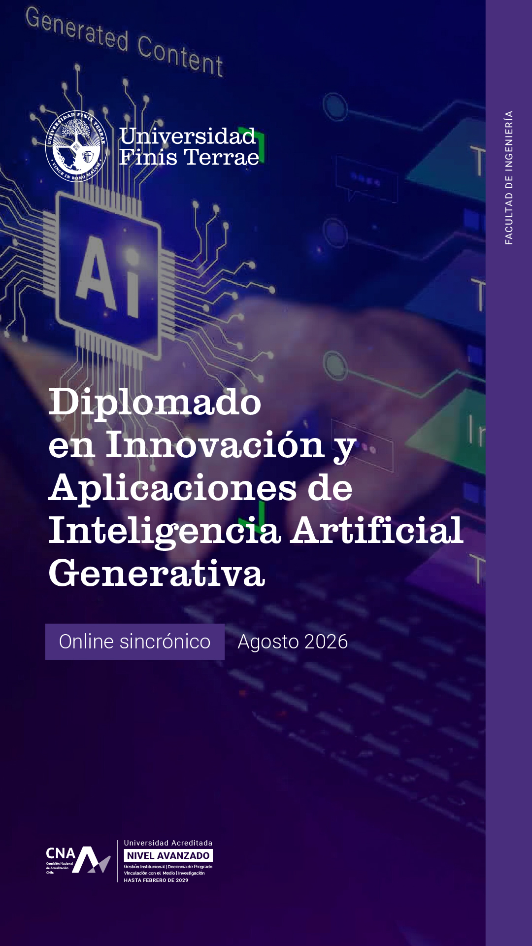 Postgrados Universidad Finis Terrae Facebook ad from Feb 4, 2026
