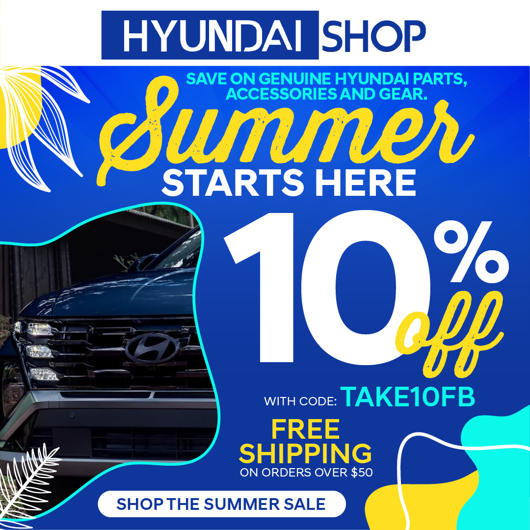 Hyundai Shop Facebook ad: Save 10% with code TAKE10FB and get road-trip…