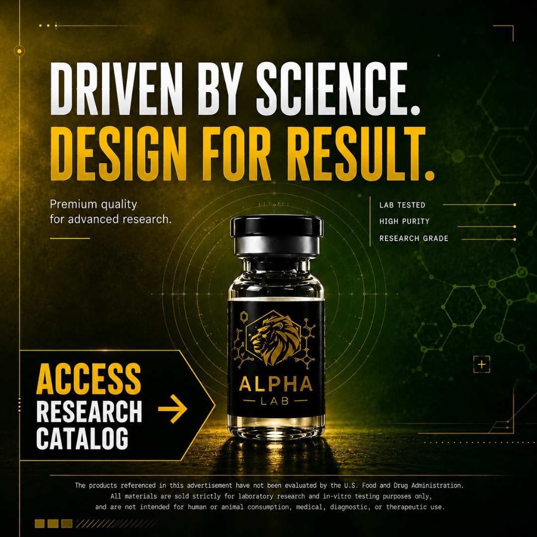 Alpha Labs Facebook ad: Driven by Science. Designed for Results.