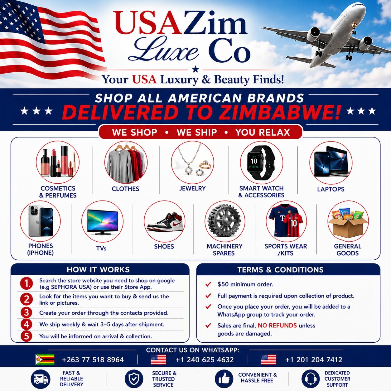 USA Luxury Finds Facebook ad: Need to ship anything?