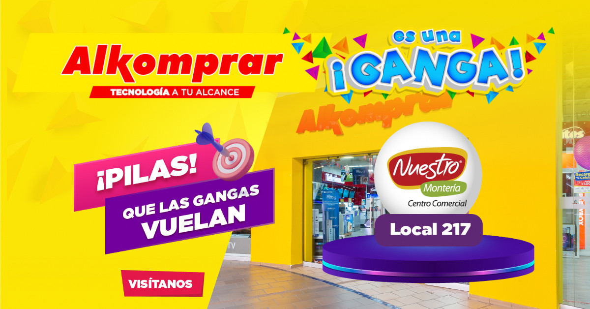 Alkomprar Facebook ad: ¡Visítanos en el C.C. Nuestro!