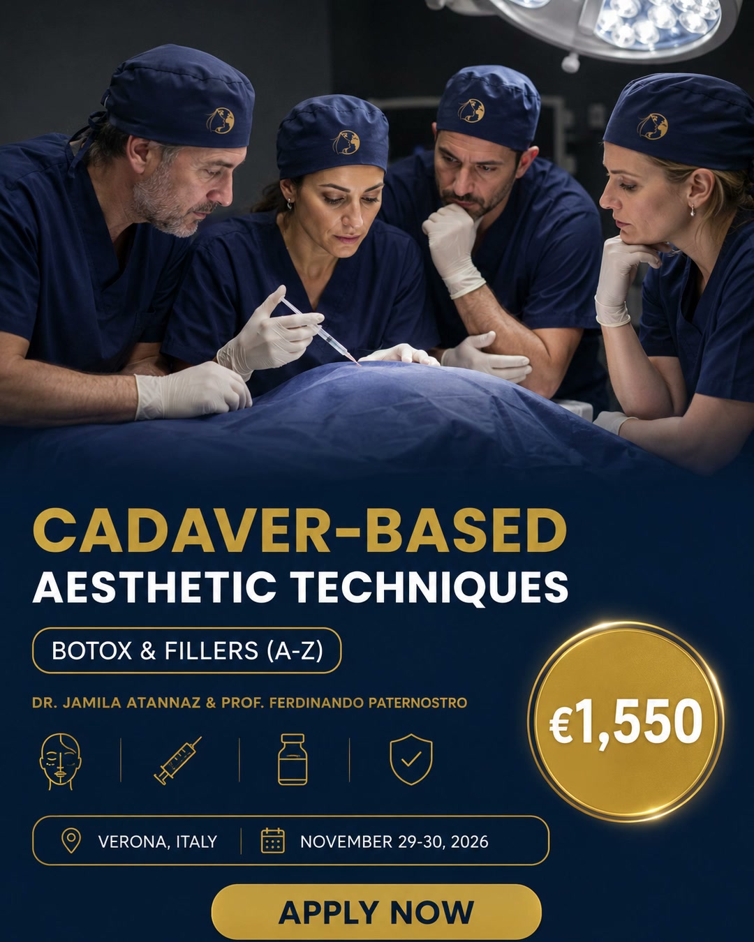 International Academy of Aesthetic Innovation Facebook ad: Master Aesthetic Injections on Real Cadavers | NOV 29-30…