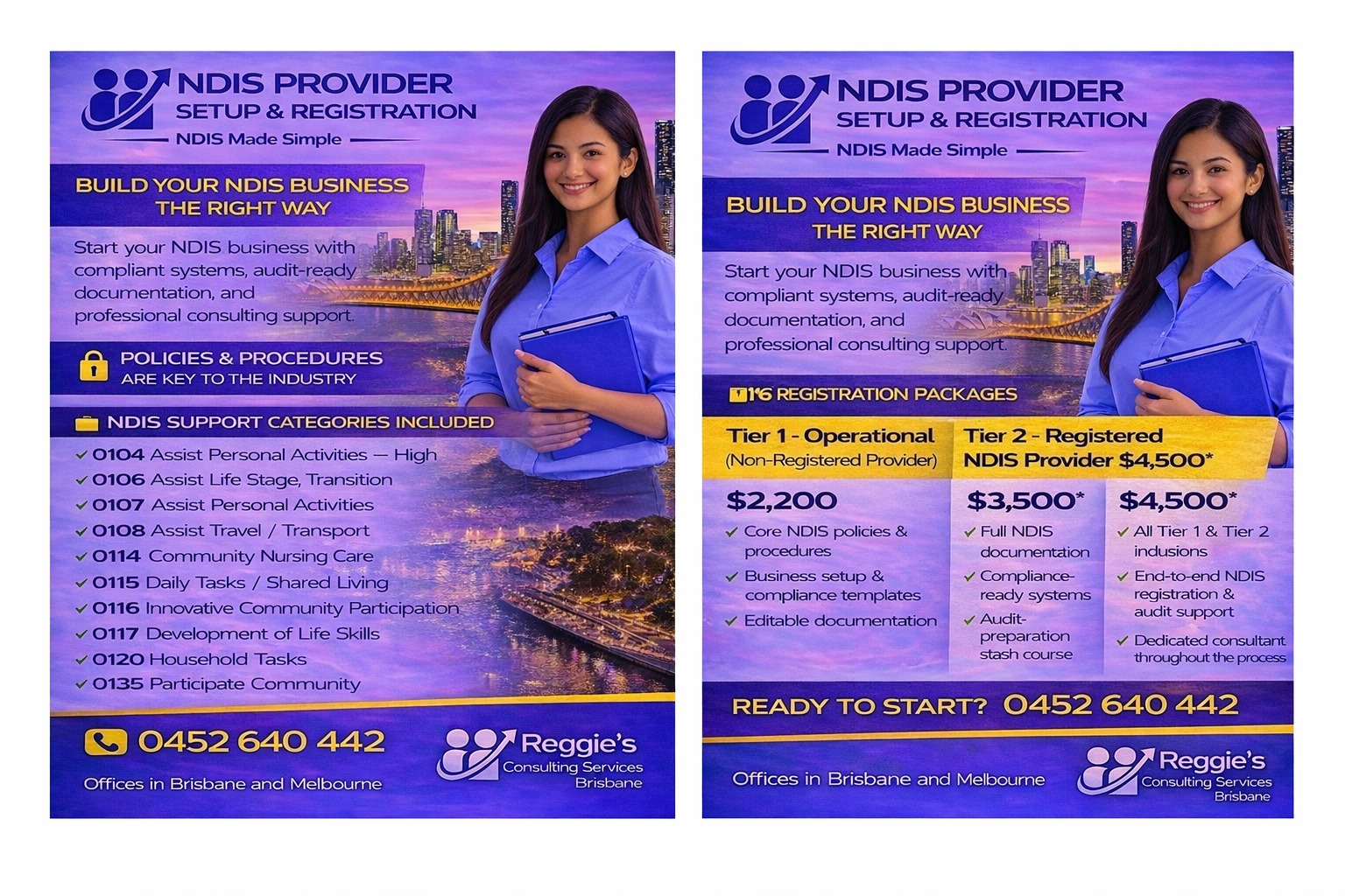 Reginald Pras Facebook ad: Become a NDIS Provider within 24 Hours